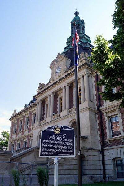 Nebraska Historical Marker: Hall County Courthouse E Nebraska History